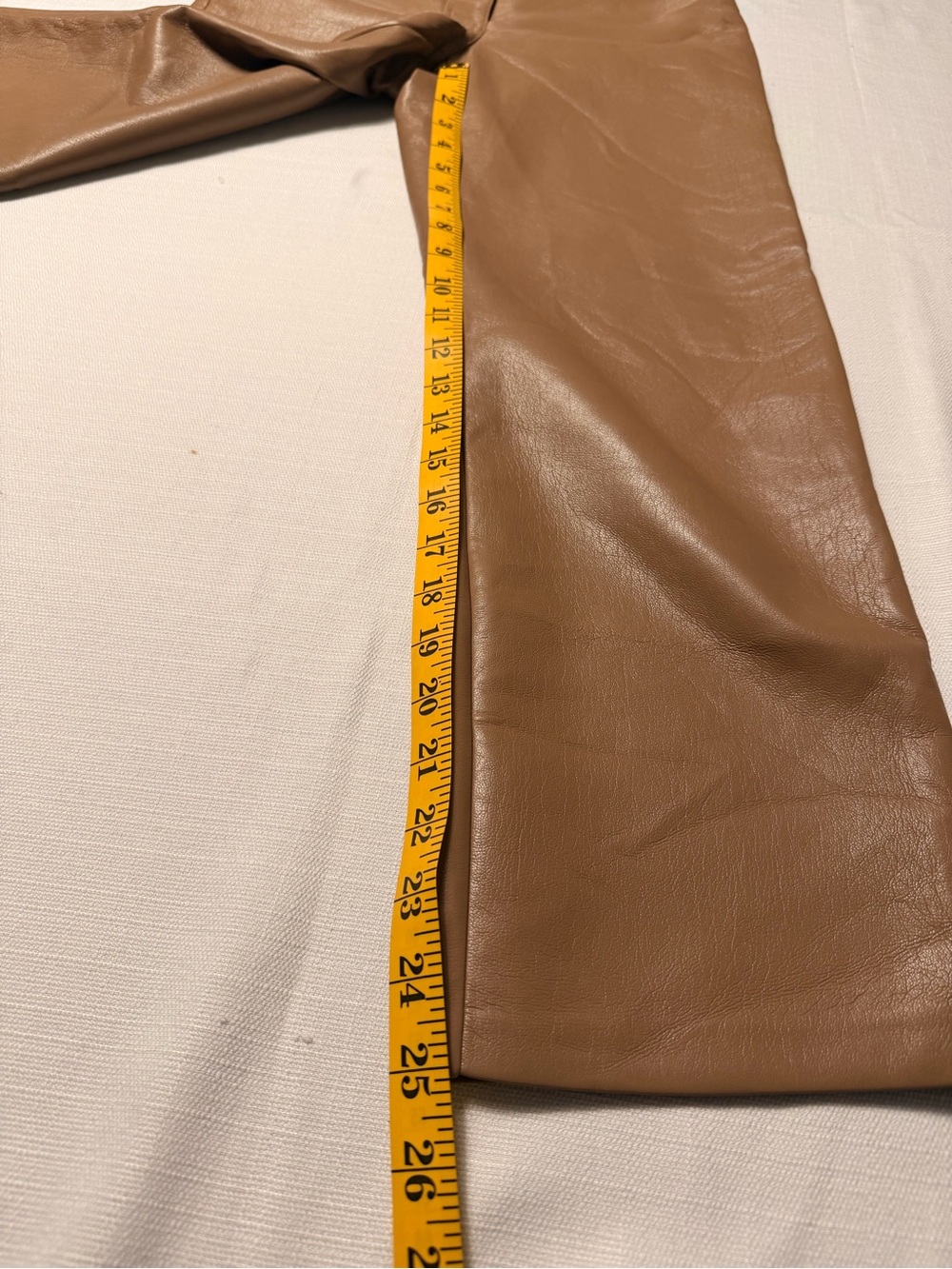 Wilfred Camel Wide-Leg Faux Leather Pants - Picture 4 of 10